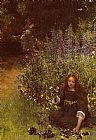 Lady Laura Teresa Alma-Tadema Gathering Pansies painting